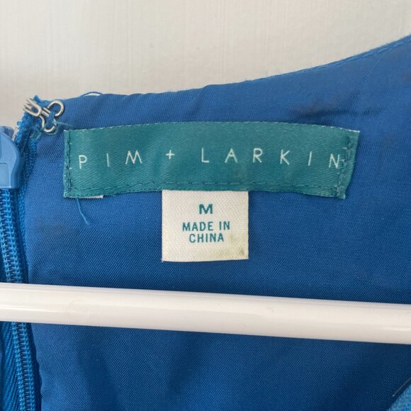 Pim & Larkin Lined Dress Linen Cotton Blend Size Medium - Picture 6 of 6